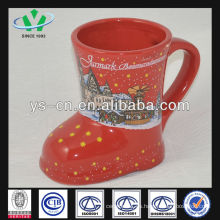 M055 cerámica linda taza de color rojo al por mayor